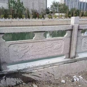 吐鲁番 芙蓉白大花桥梁、河道，石材栏杆、围栏、护栏