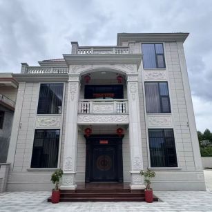 吐鲁番 芝麻白石材别墅干挂案例展示