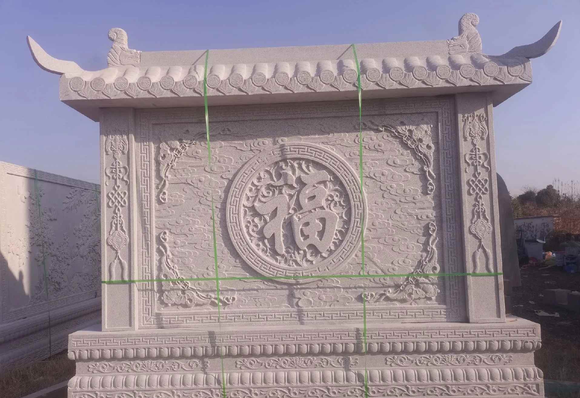 吐鲁番 芝麻白花岗岩屏风，照壁，影壁